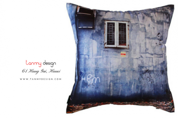 Blue Wall cushion cover - 45x45 cm